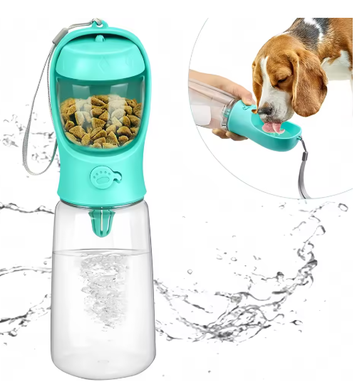 Borraccia Pawprint Acqua e Croccantini On-The-Go.
